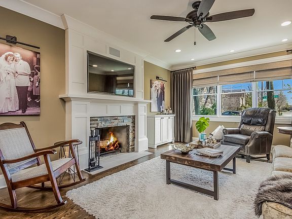Family Room with Built-In Surround Sound