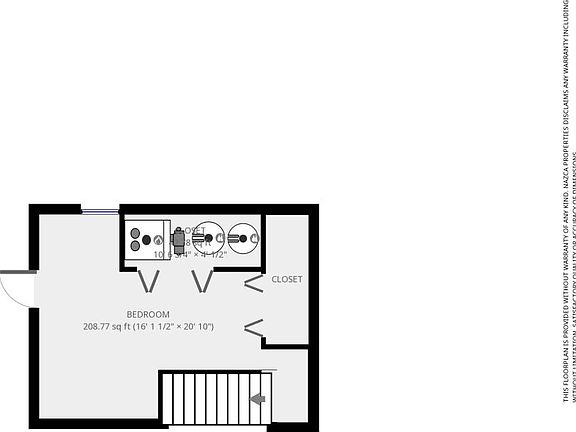 Apt. 1 Bedroom 2 FloorPlan