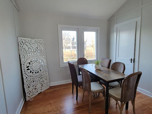 Dining room with creek views