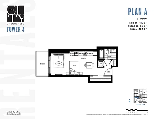 Floor plan Plan A - Studio