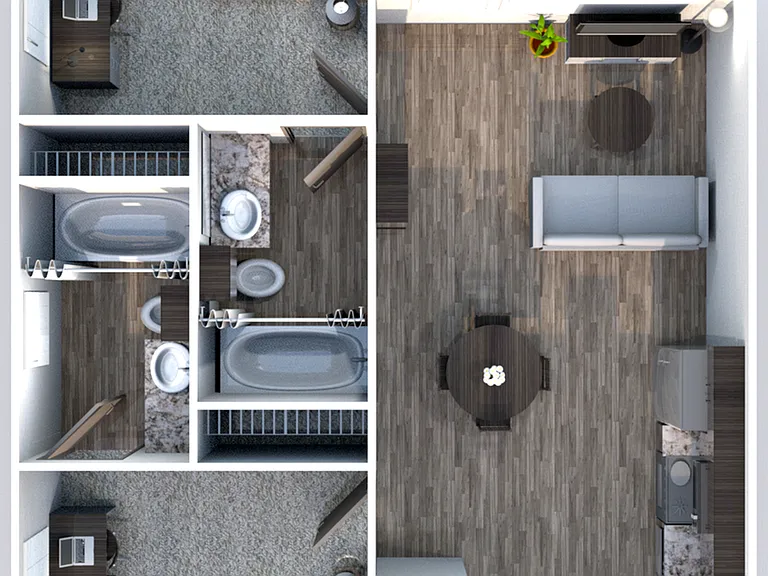 Holleman Crossing B2 2x2 Floor Plan Holleman Crossing B2 2x2 Floor Plan