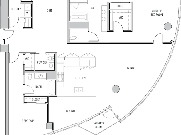 PH-C floor plan Circa LA