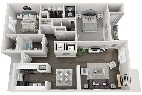 Floor plan 2x2A