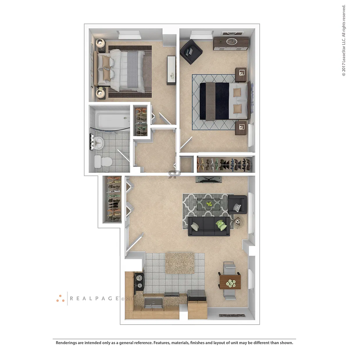 Floor plan 2 Bedroom C & D