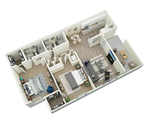 Floor plan Two Bedroom