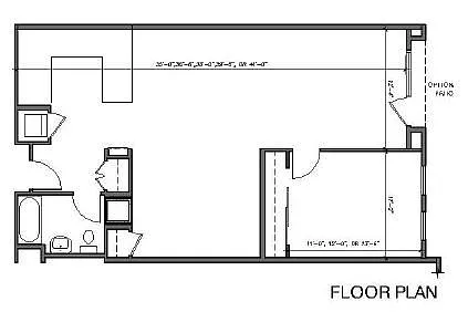 Floor plan Boston 1 bed + Den