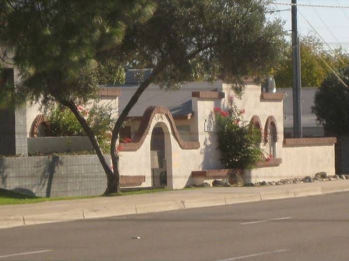 front of building
