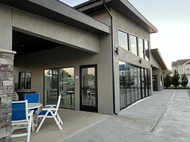 Back of the clubhouse