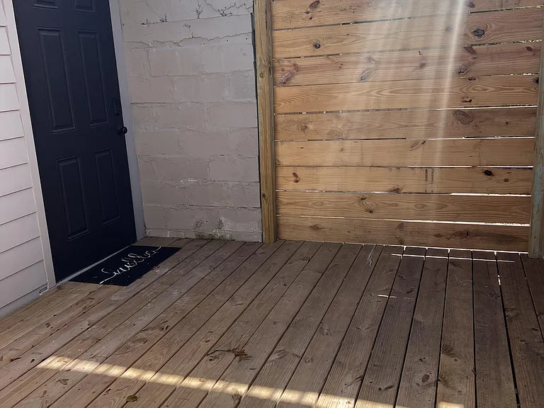 private deck and entrance