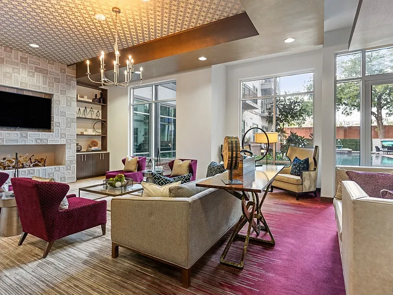 The expansive resident lounge provides plenty of seating and a coffee bar