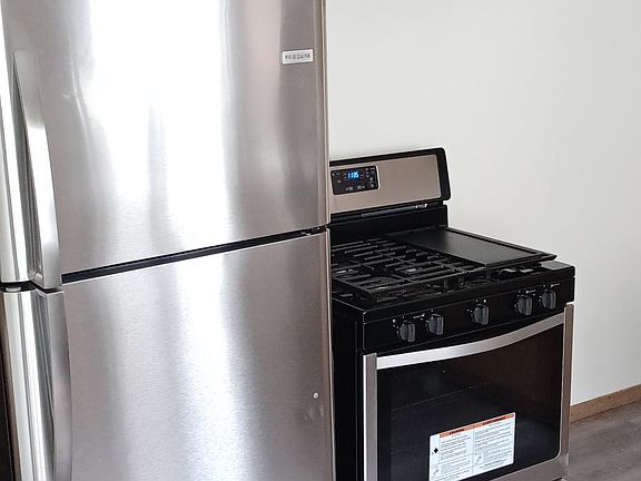 Kitchen stainless steel appliances gas stove