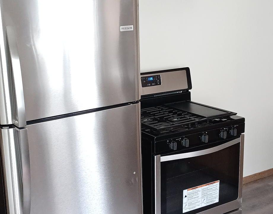 Kitchen stainless steel appliances gas stove