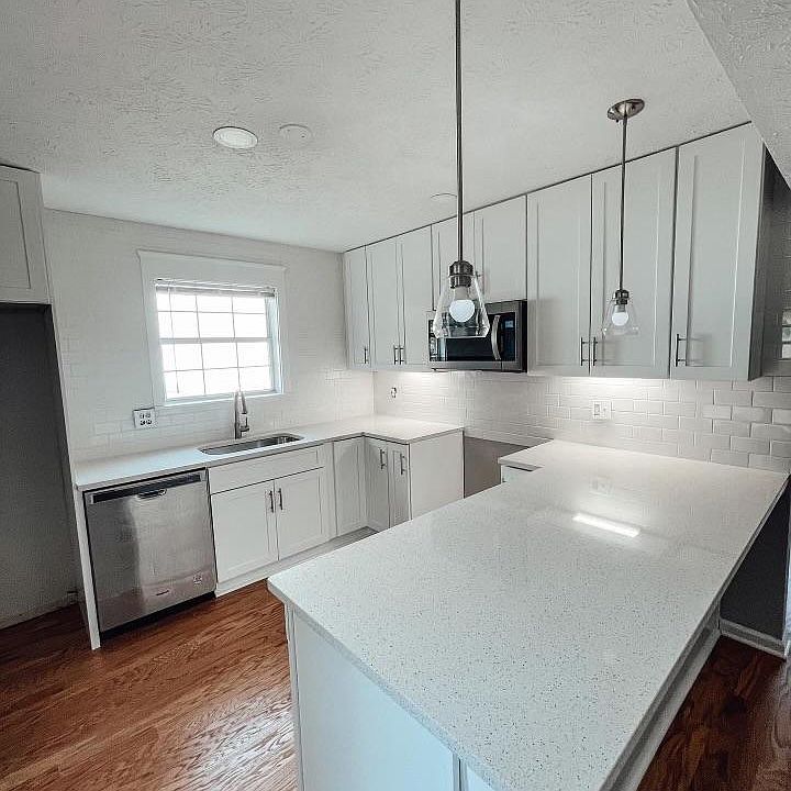 Updated kitchen with all new cabinetry and appliances.