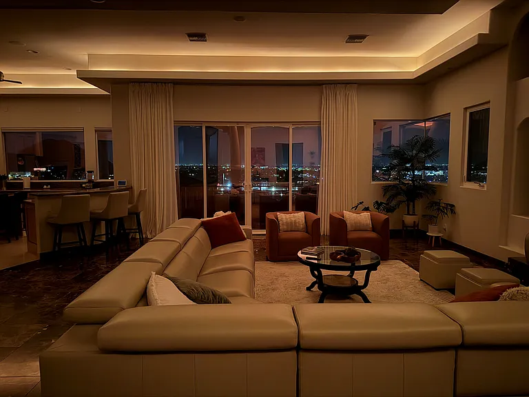Living room night scene