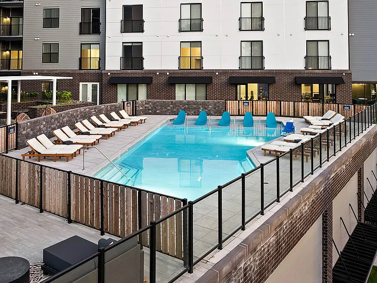Pool side view with CODA sign