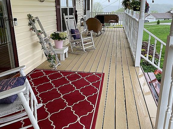 Large, covered front porch