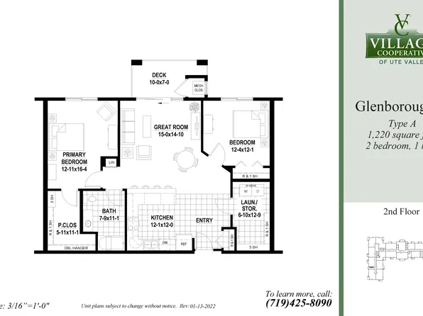 Glenborough-A Plan, Village Cooperative of Ute Valley (Active Adults 55+)