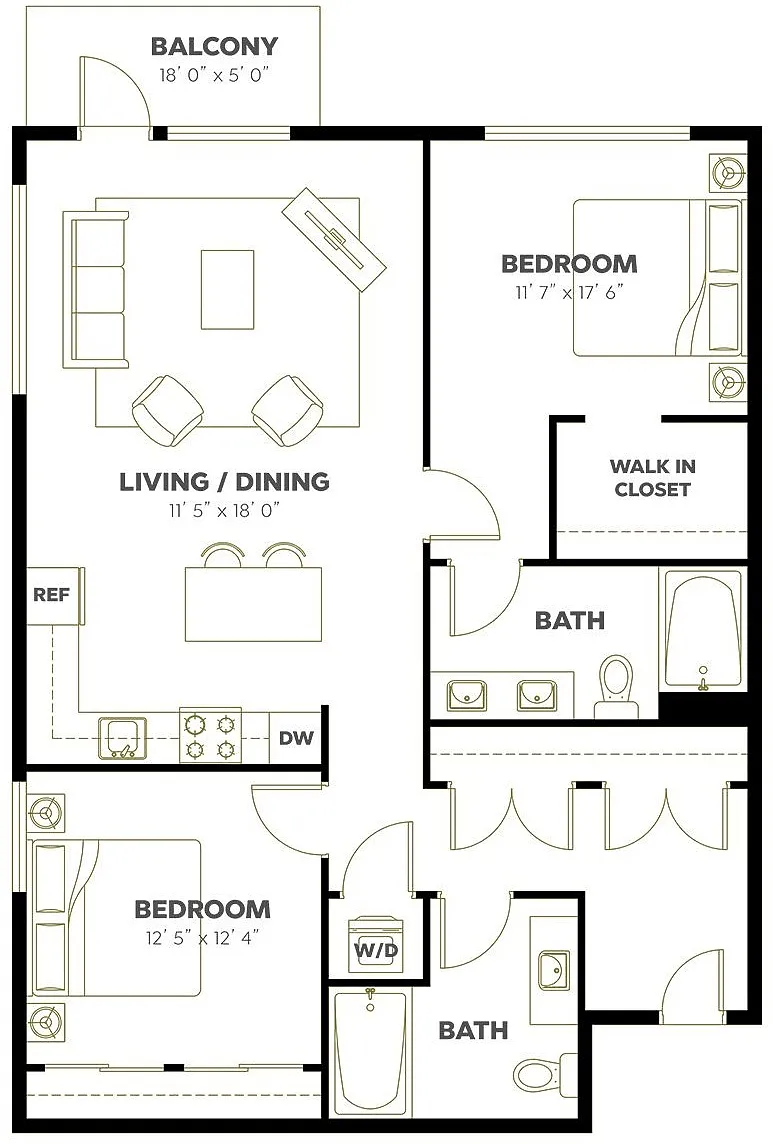 Floor plan 2X2 D14