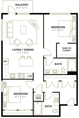 Floor plan 2X2 D15