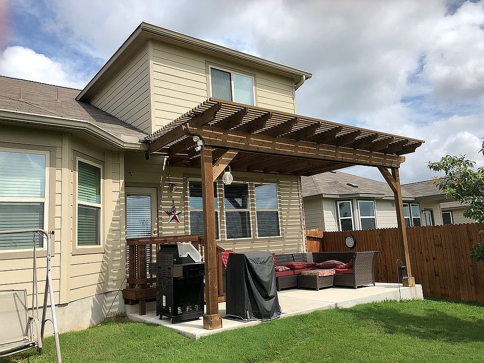 Pergola and extended patio