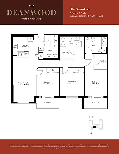 Floor plan 3 Bedrooms