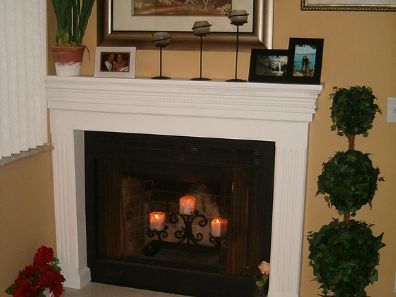 Custom built fireplace