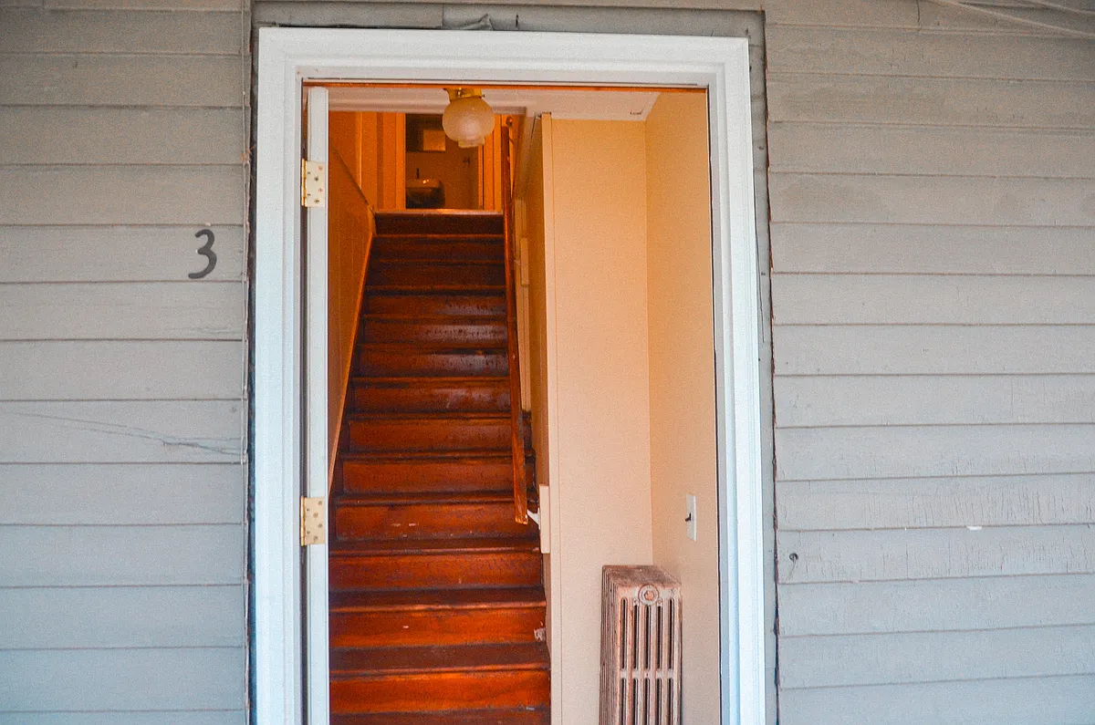 Apartment number 3 is on the second floor. There is a private entryway to the second floor. - 4099 State Highway 52 #3