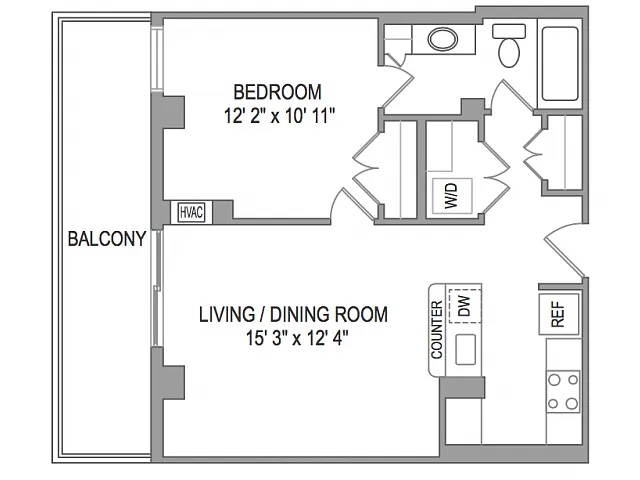 Floor plan 1X1