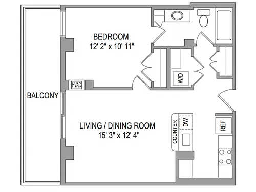 Floor plan 1X1