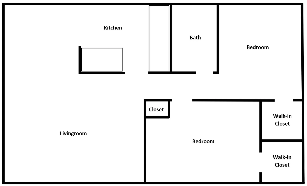 Floor plan Two Bedroom