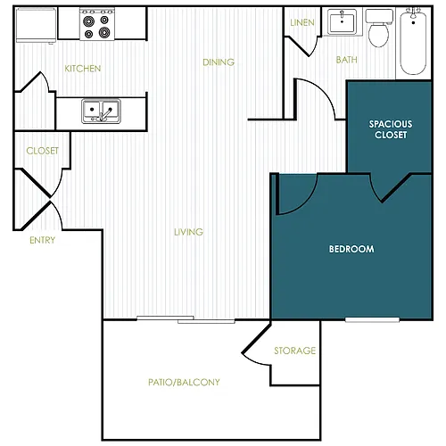Floor plan 1X1