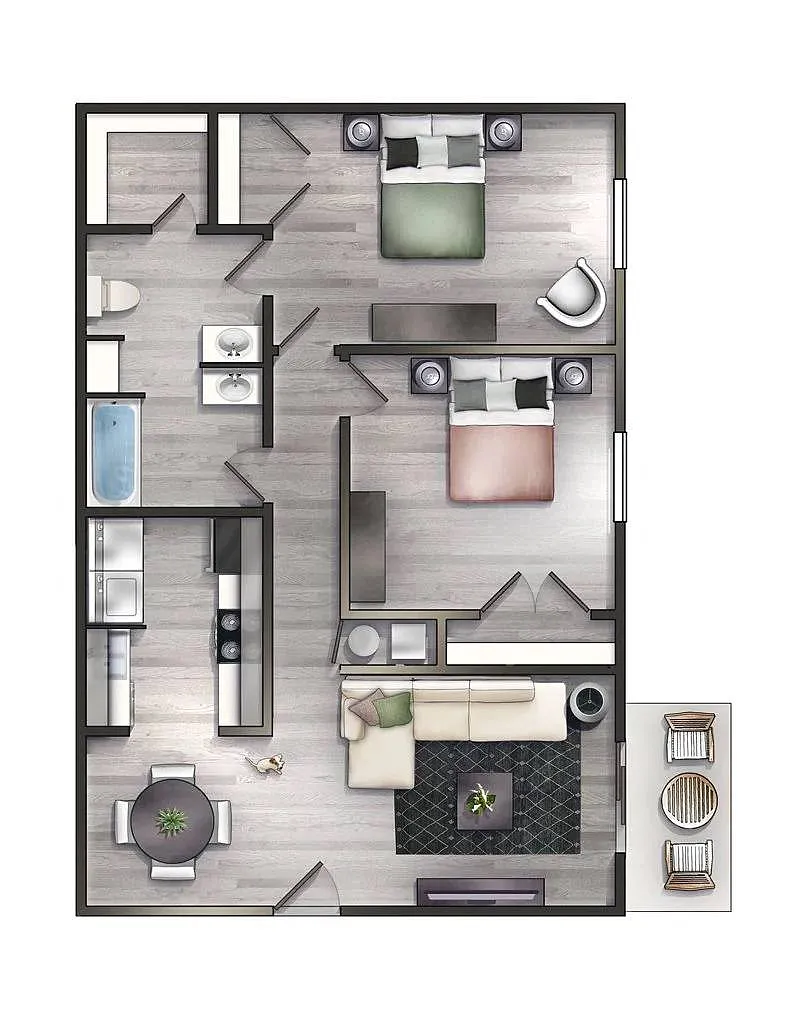 Floor plan 2 Bedroom