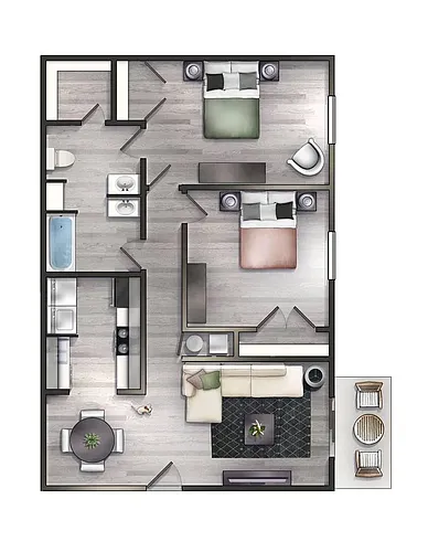 Floor plan 2 Bedroom