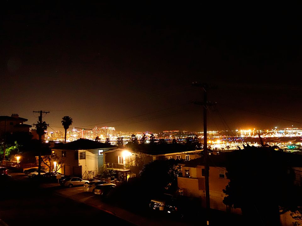 Epic View - City Night Lights and Point Loma hills to the north