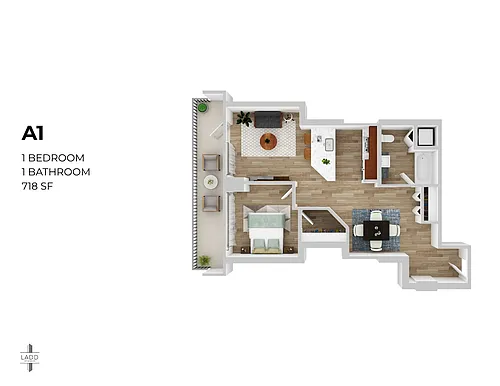 Floor plan One-Bedroom