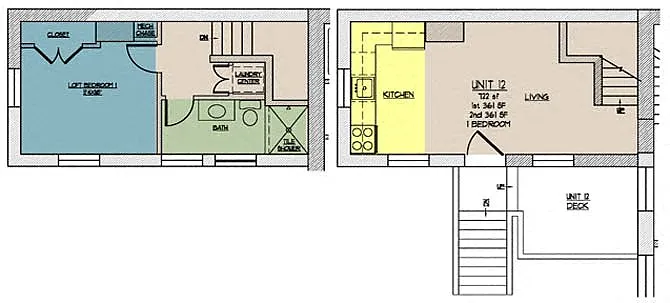 Floor plan The Lofts at One Eleven 112