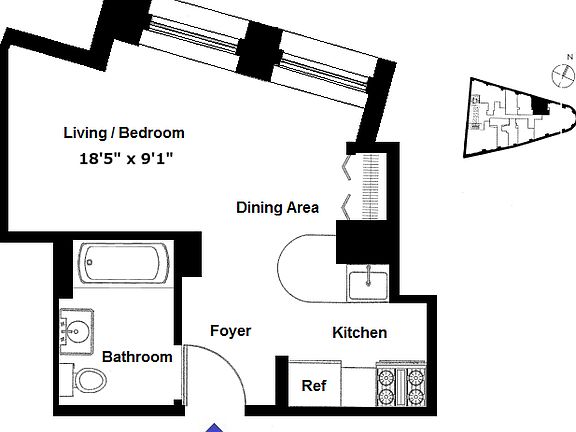 2nd image of 1 Wall Street Ct APT 606