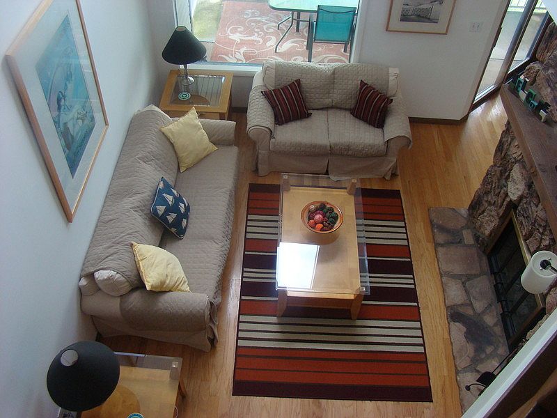 View from the Loft area upstairs : Beautifully decorated, but so comfortable, feels really cozy.