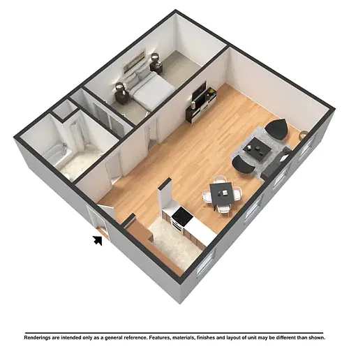Floor plan 1 Bedroom Flat