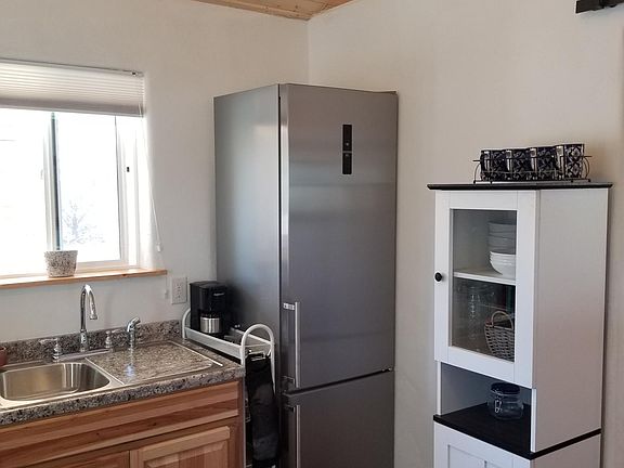 24 inch stainless steel refrigerator with ice maker. coffee maker.