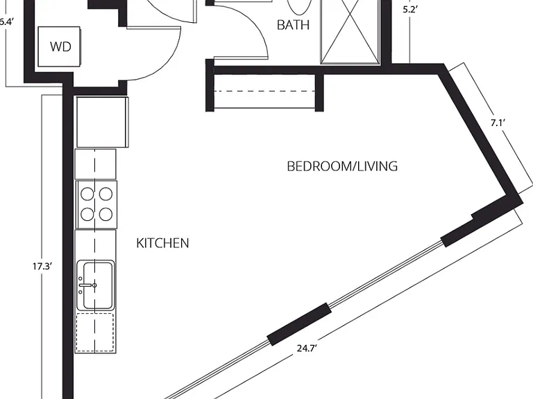 Studio | 1 Bath | 340-364 SQ FT Studio | 1 Bath | 340-364 SQ FT