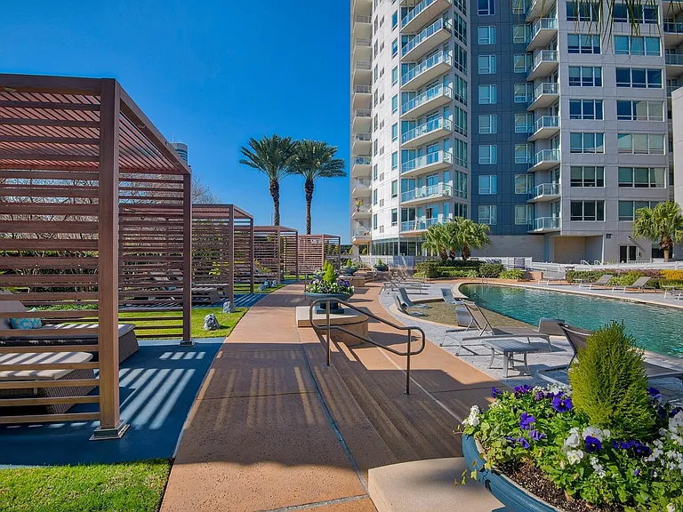 Relaxing poolside cabanas