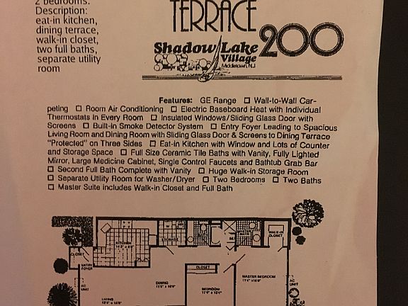 Terrace 2000 model layout