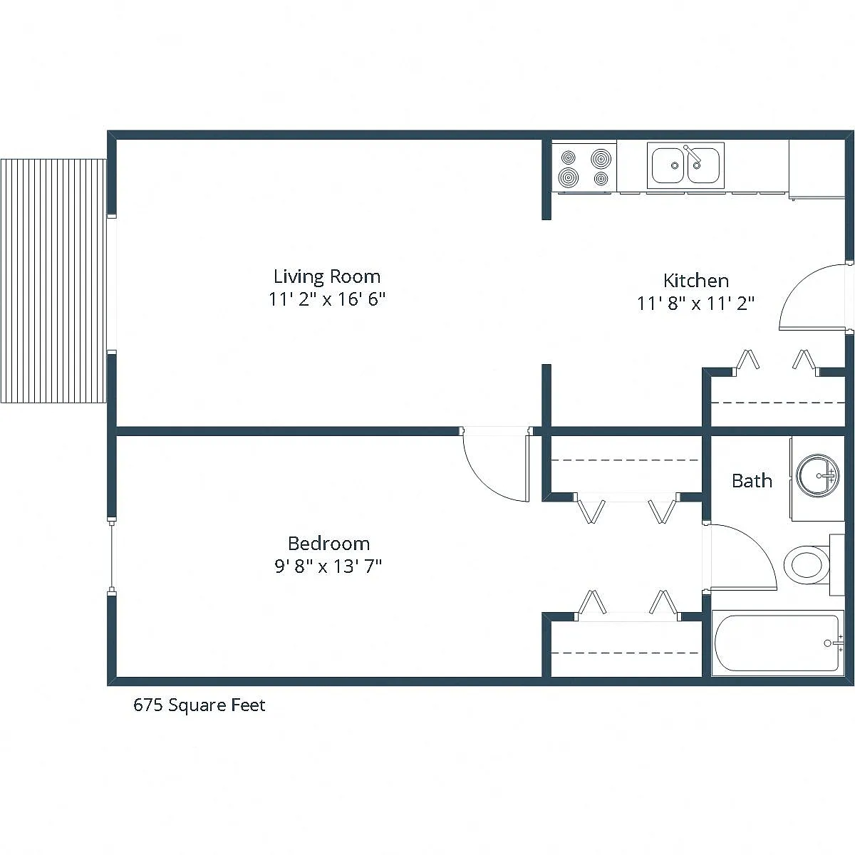 Floor plan One Bedroom 11A