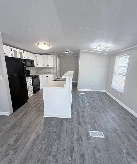 Kitchen island with counter & dining nook
