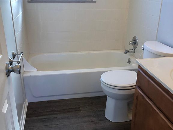 Bathroom with new floor