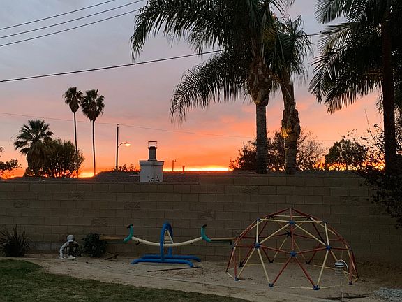 Sunset over the sandbox