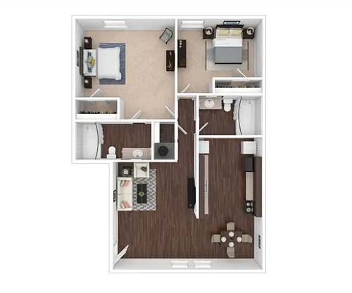 Floor plan 2 Bedroom 2 Bathroom