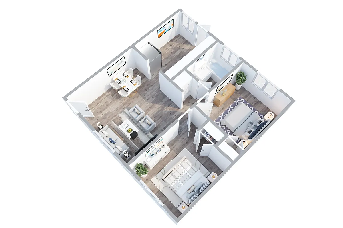 Floor plan Plum 2-Bedroom