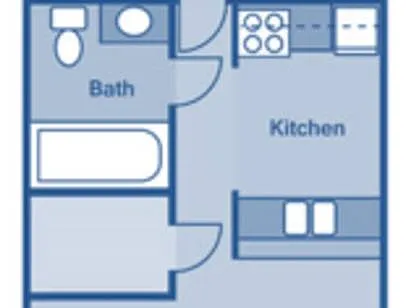 Floor plan 1 Bed 1Bath